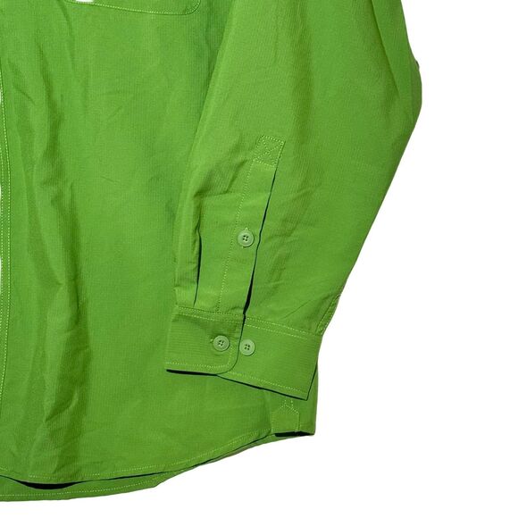 Duluth Trading CoolPlus Vented Fishing Shirt Men’s 3XL Green Long Sleeve EUC - Picture 6 of 9